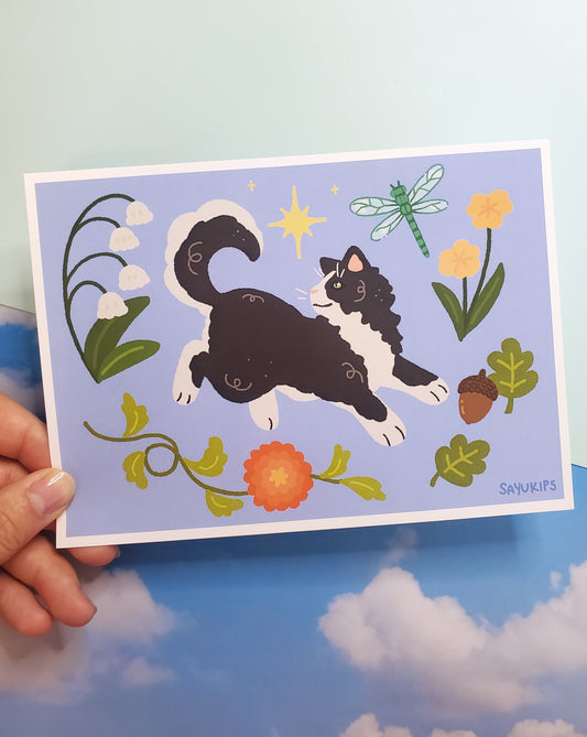 Wonders of Nature and Cats Blue | Art Print