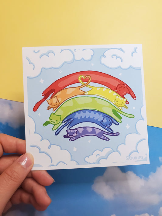 Cat Rainbow | Art Print