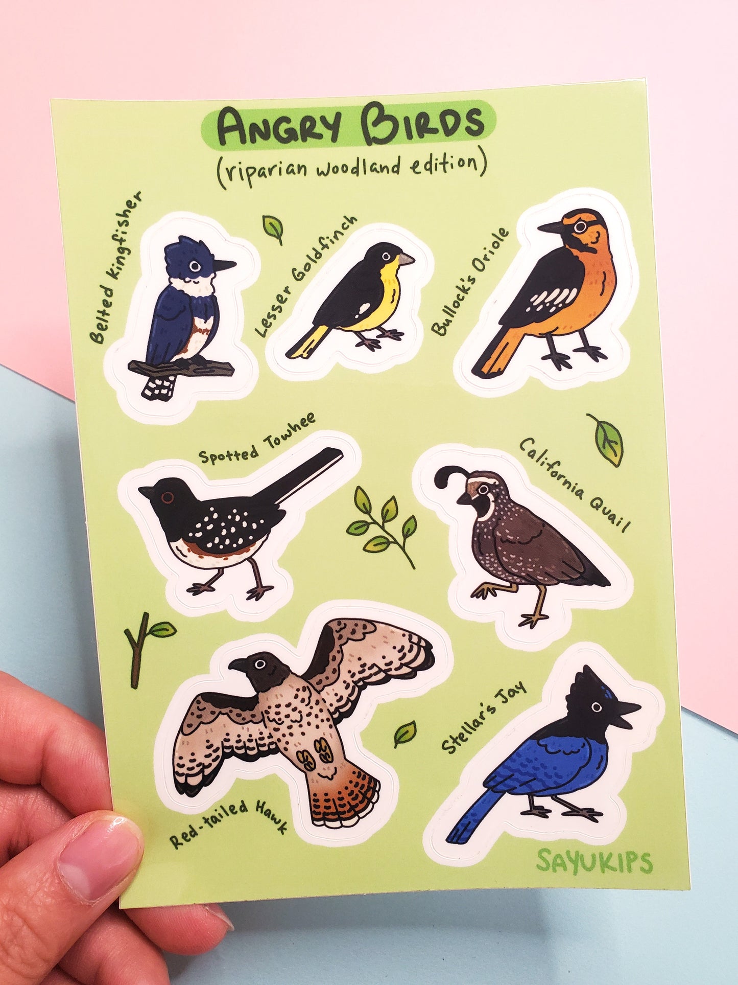 Birds Sticker Sheets for Bird Lovers and Birders