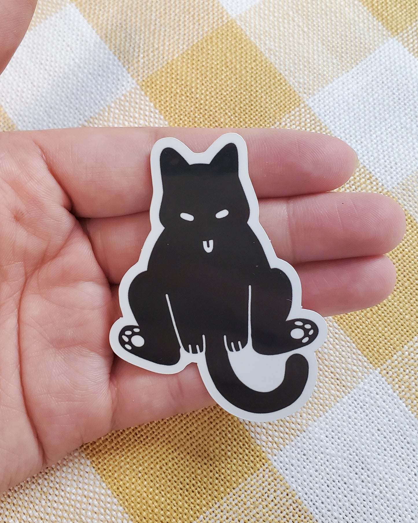 Silly Black Cats Vinyl Stickers