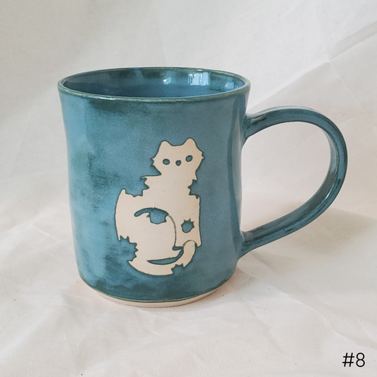 Denim Blue Monochrome Mugs
