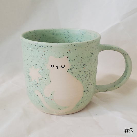 Mint Confetti Monochrome Mugs