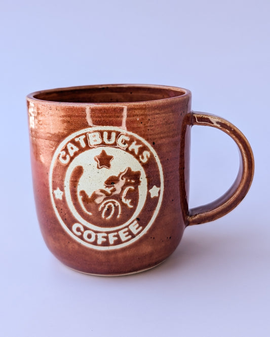 Catbucks Maroon Mug no. 1