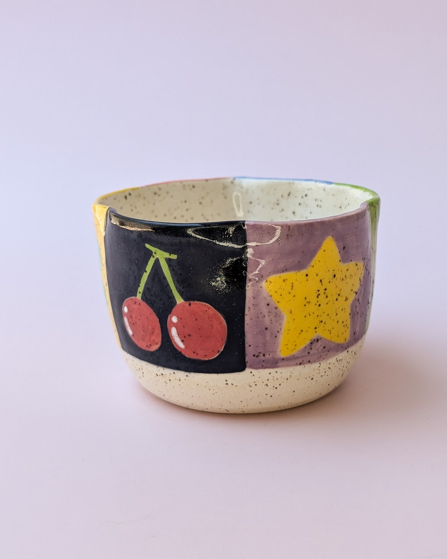 Doodle Checker Matcha Bowl no. 1