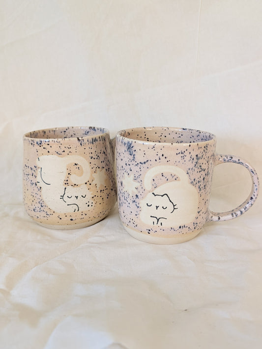 Lilac Speckle Monochrome Mugs