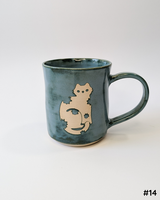 Denim Blue Monochrome Mugs