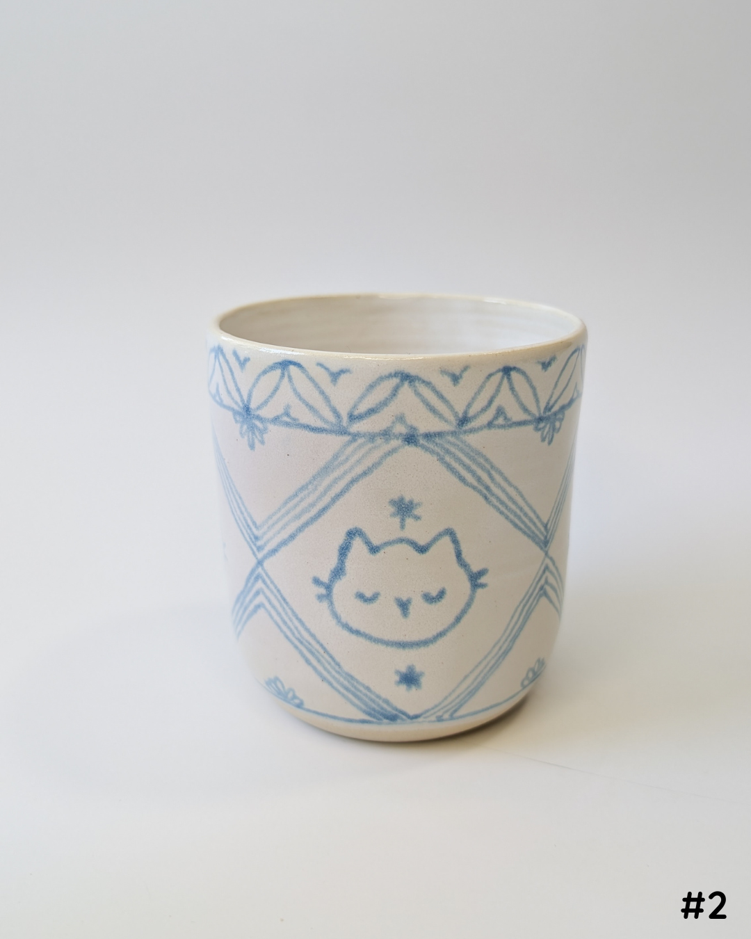 Geometric Tile Pattern Tea Cup