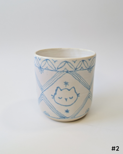 Geometric Tile Pattern Tea Cup