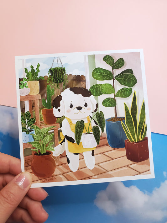 Dobby and Plants | Art Print