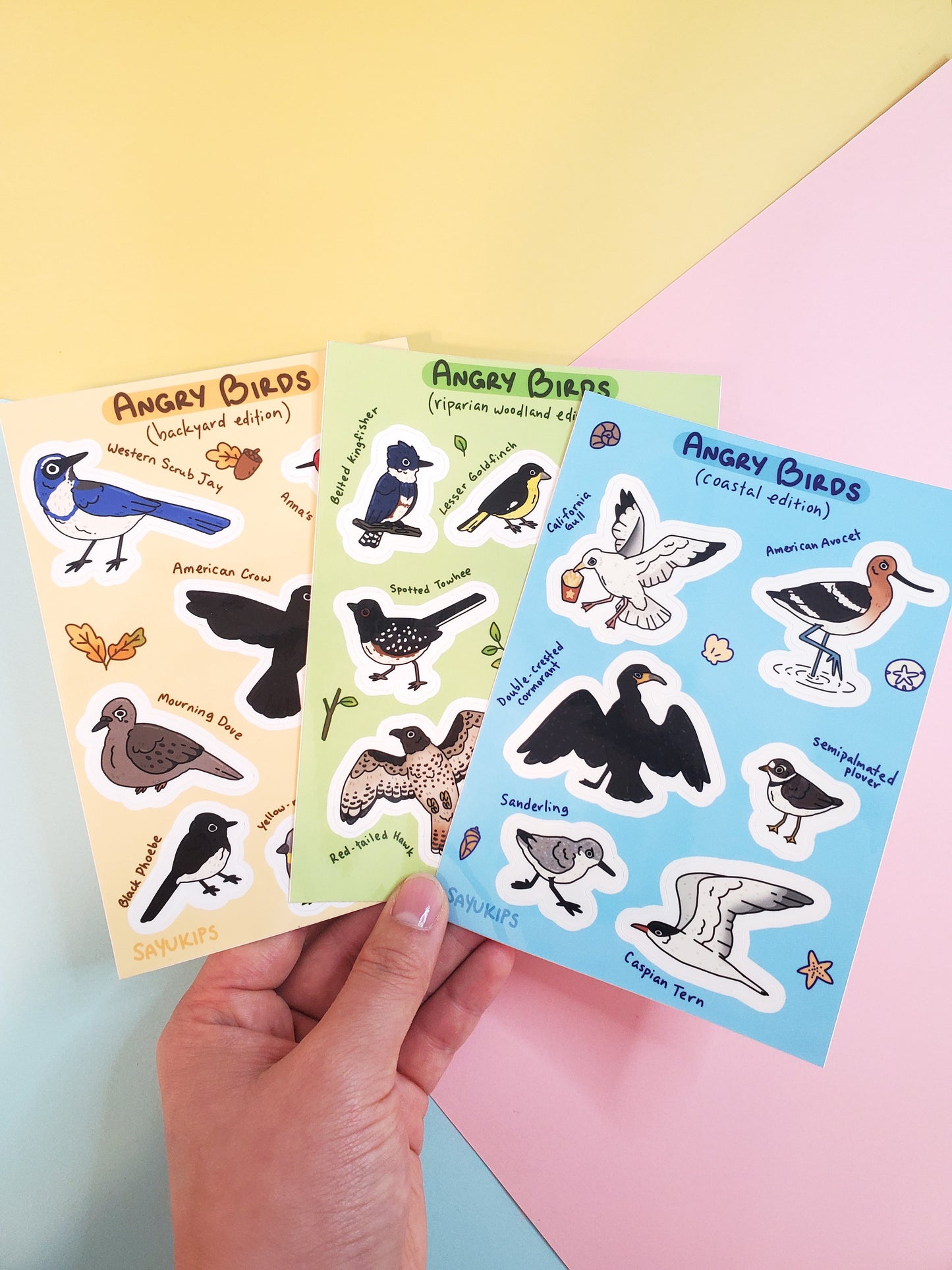 Birds Sticker Sheets for Bird Lovers and Birders