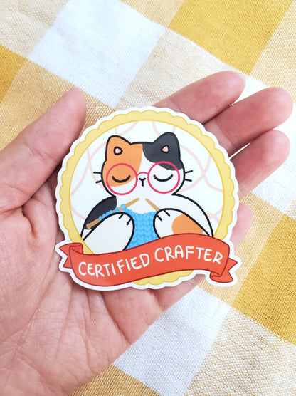 Certified Cat Badge Stickers