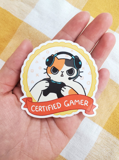 Certified Cat Badge Stickers