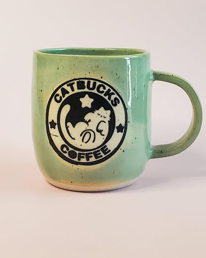 Catbucks Celadon Mug no. 1