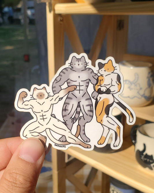 Buff Cats Sticker