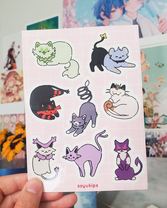 Poke Cats Sticker Sheet
