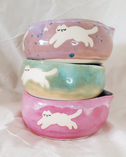 Running Kitties Matcha Bowls