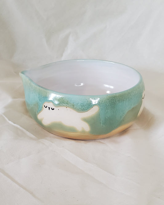 Running Kitties Matcha Bowls