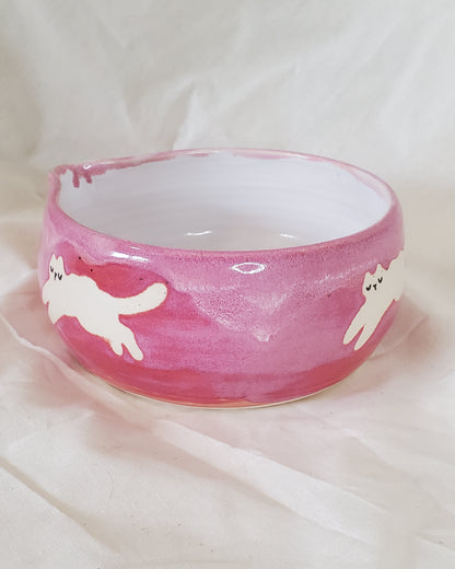 Running Kitties Matcha Bowls