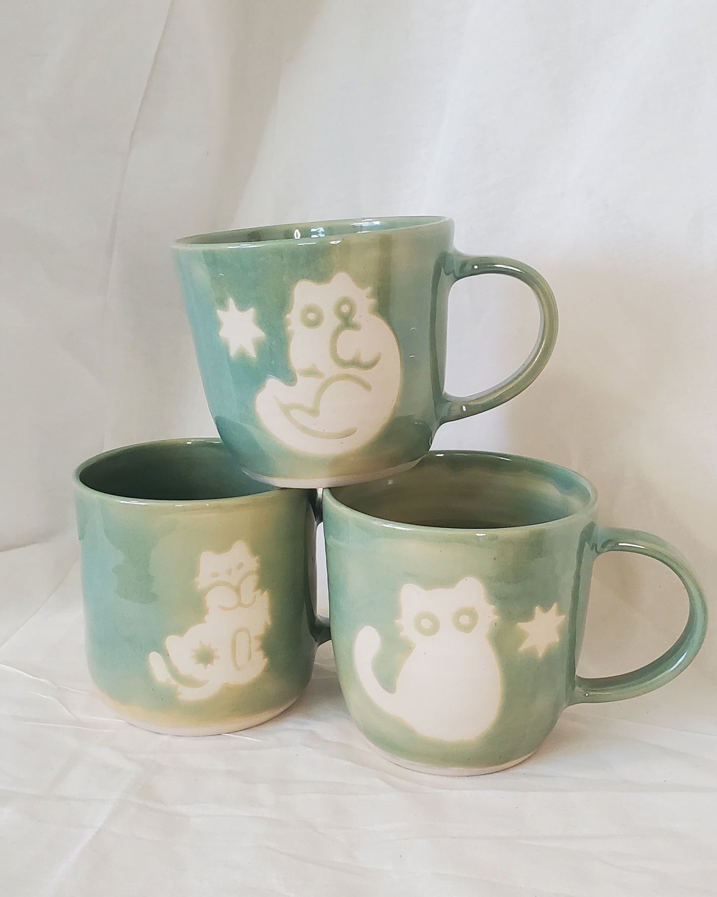 Celadon Monochrome Mugs