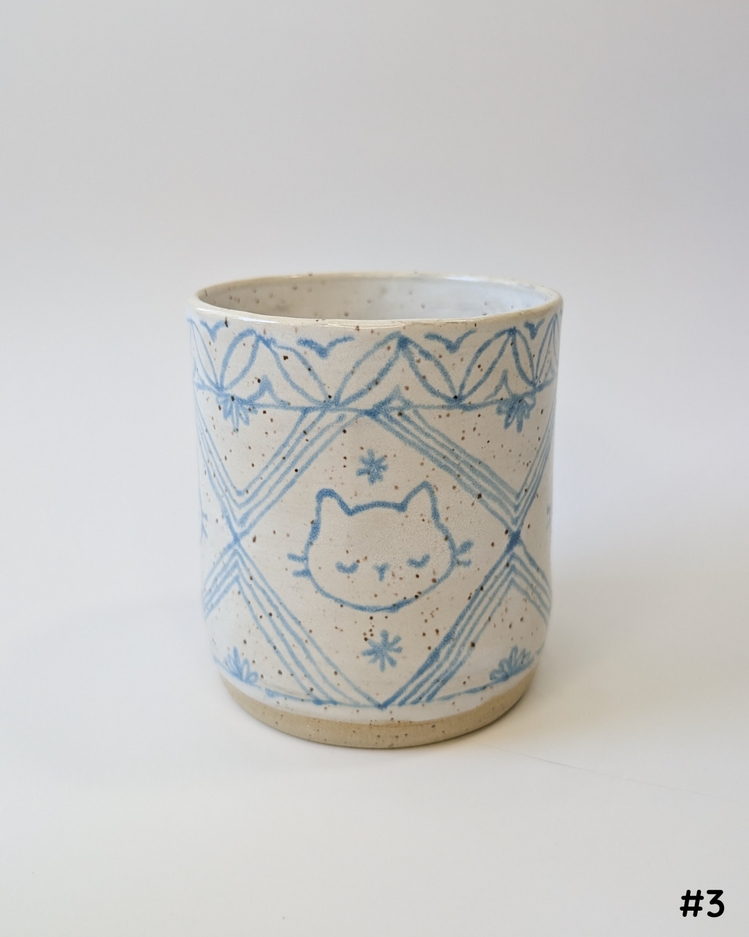Geometric Tile Pattern Tea Cup