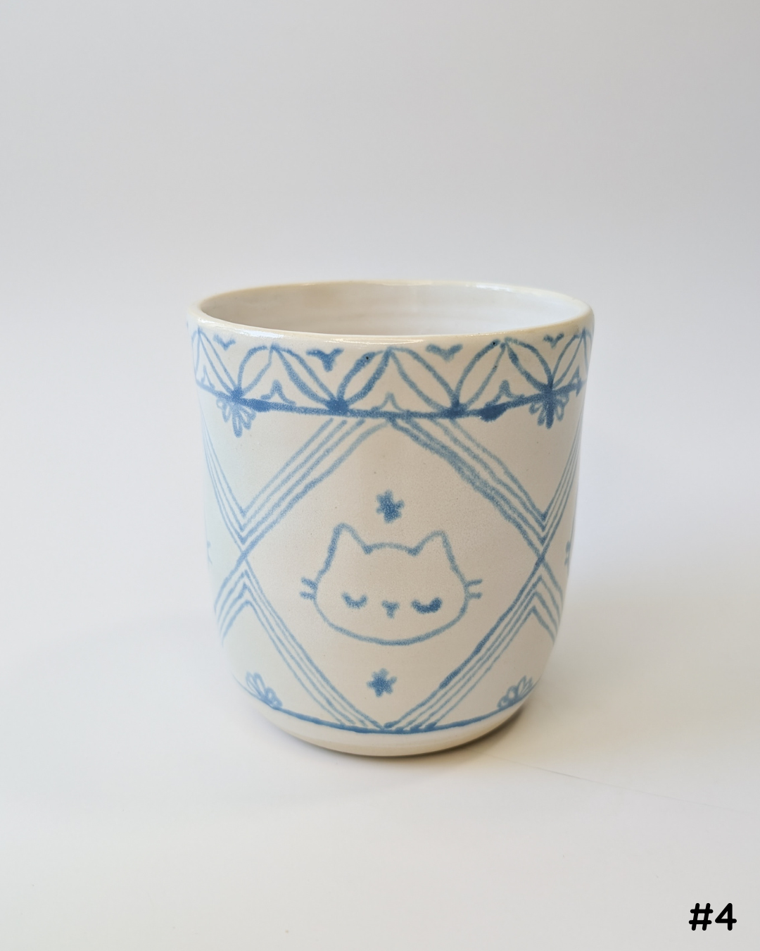Geometric Tile Pattern Tea Cup