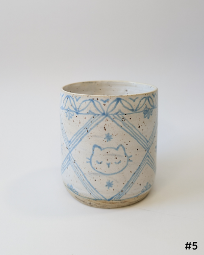 Geometric Tile Pattern Tea Cup