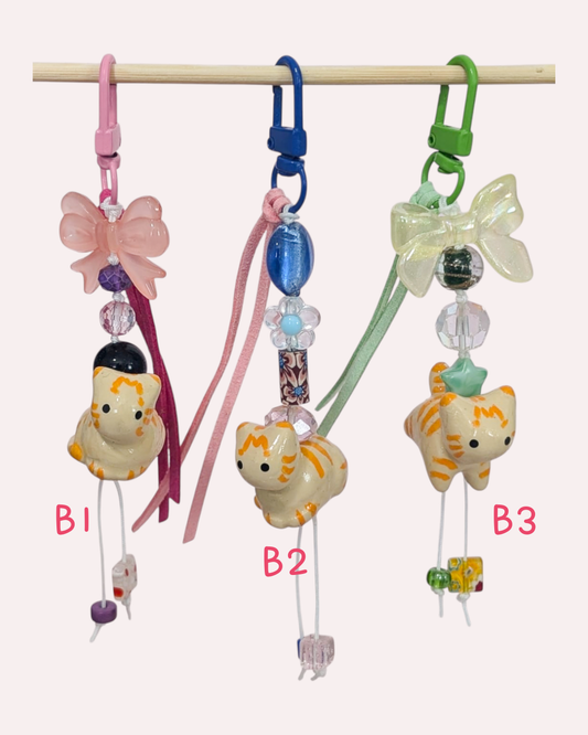 Kitty Beaded Keycharms