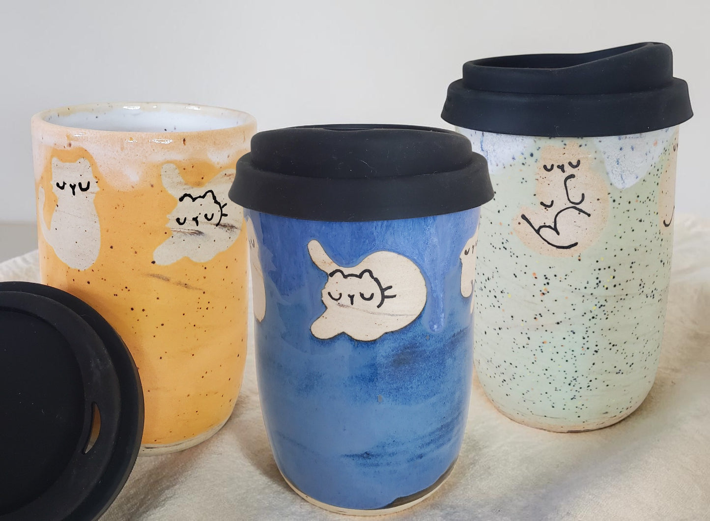 Travel Mugs w/ Silicone Lids
