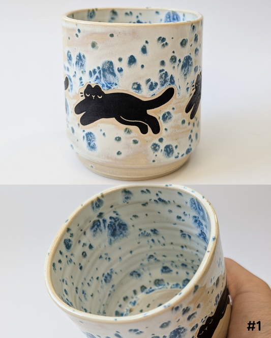 Running Cats Tea Cups