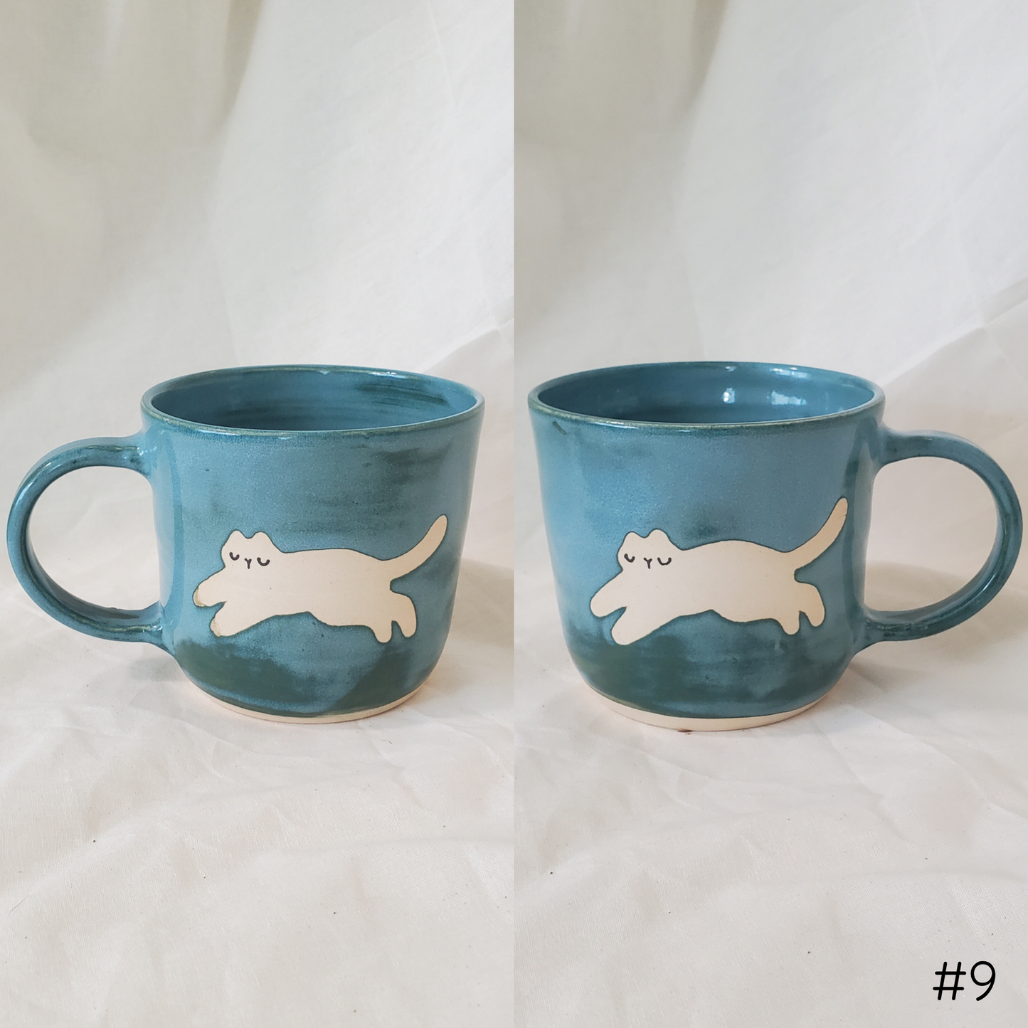 Denim Blue Monochrome Mugs