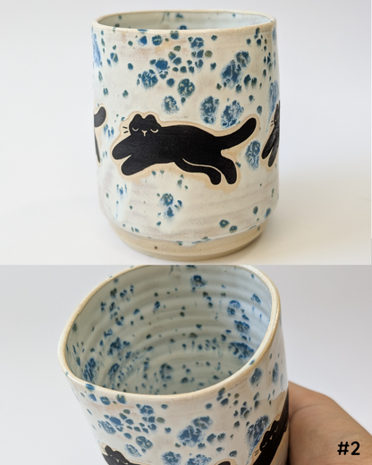 Running Cats Tea Cups