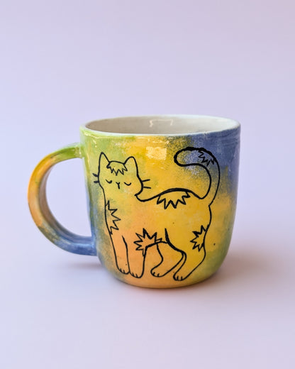 Dreamy Star Cat Mug no. 1