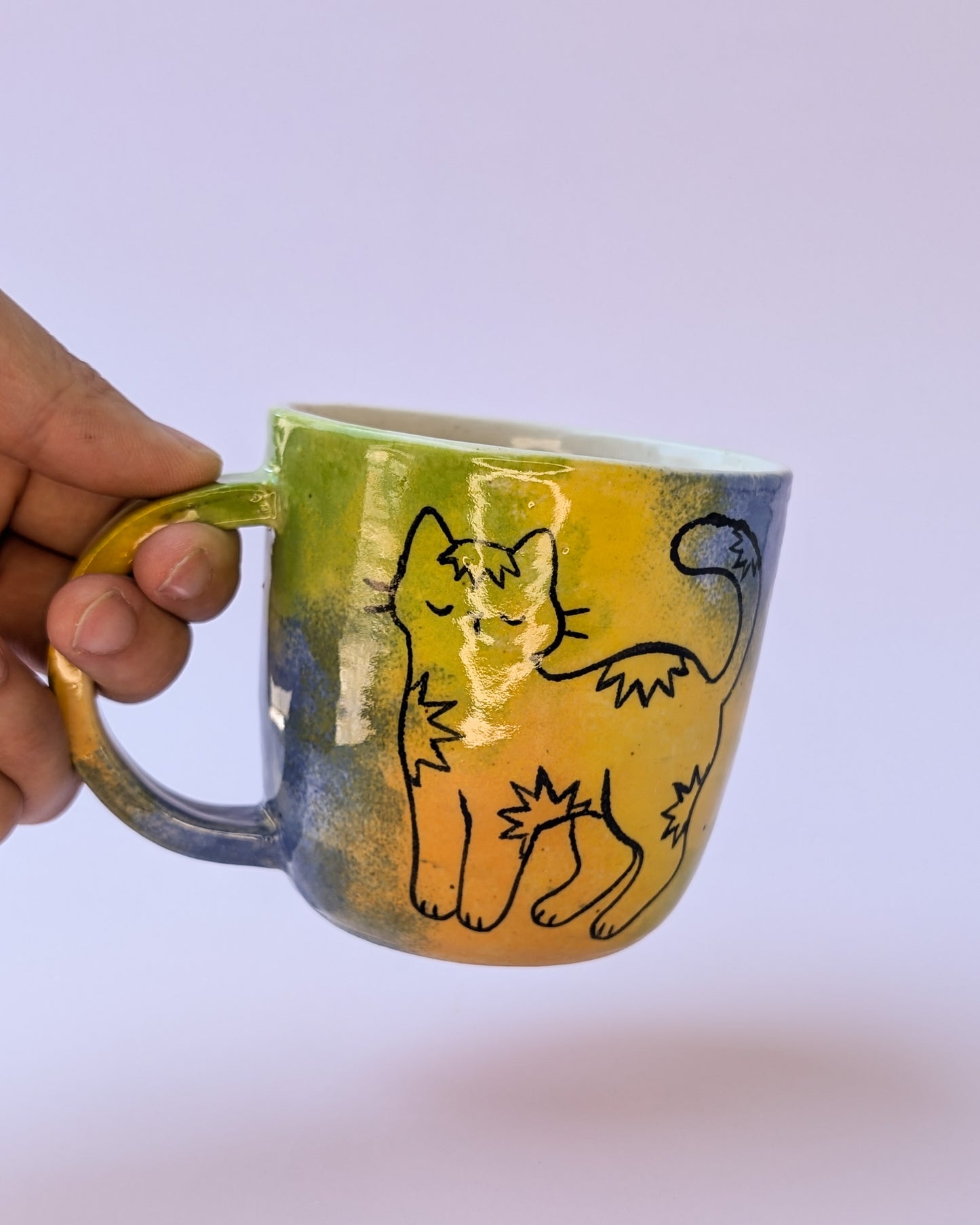 Dreamy Star Cat Mug no. 1