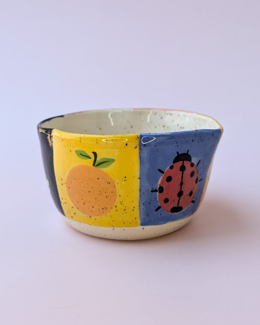 Doodle Checker Matcha Bowl no. 2