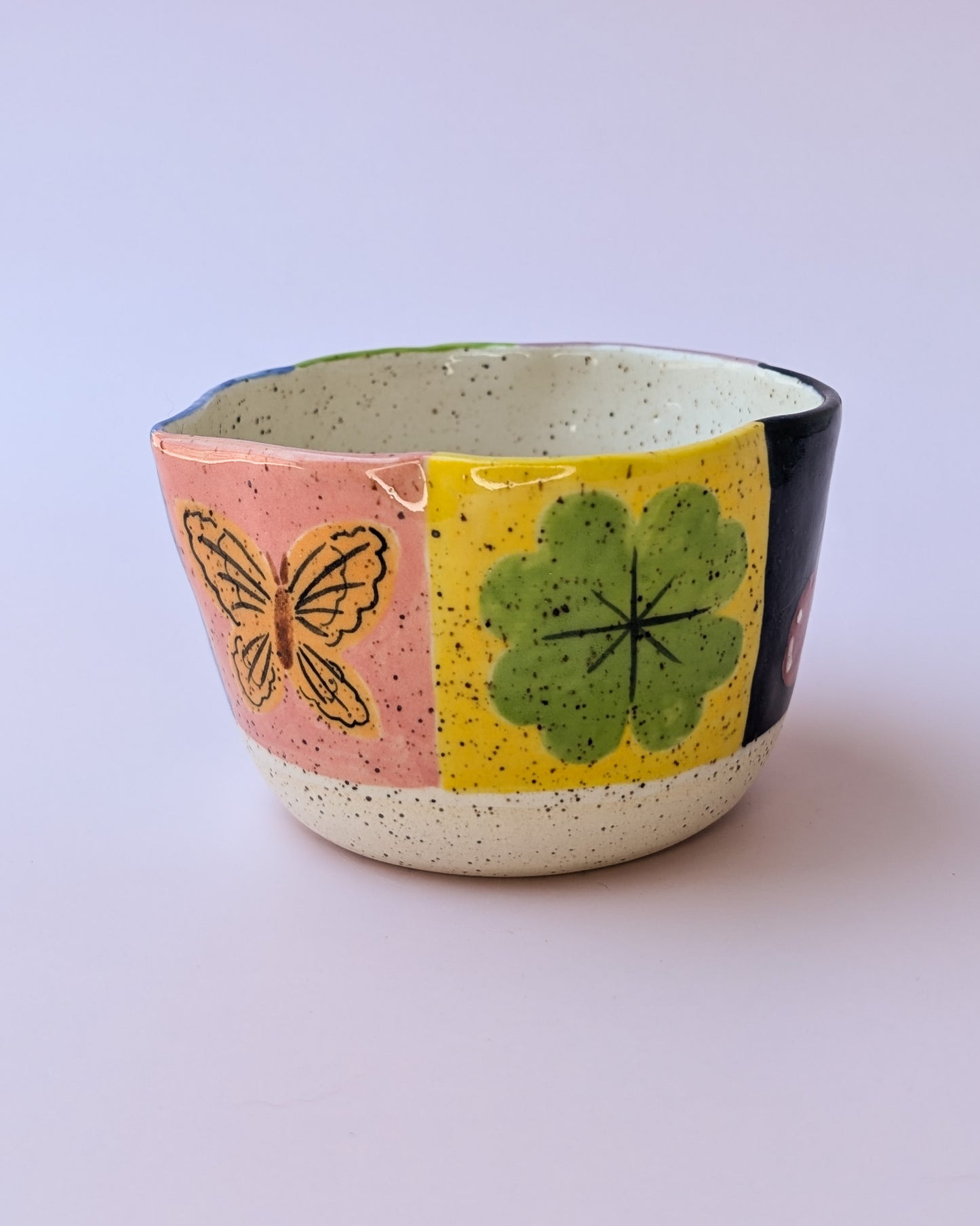 Doodle Checker Matcha Bowl no. 1