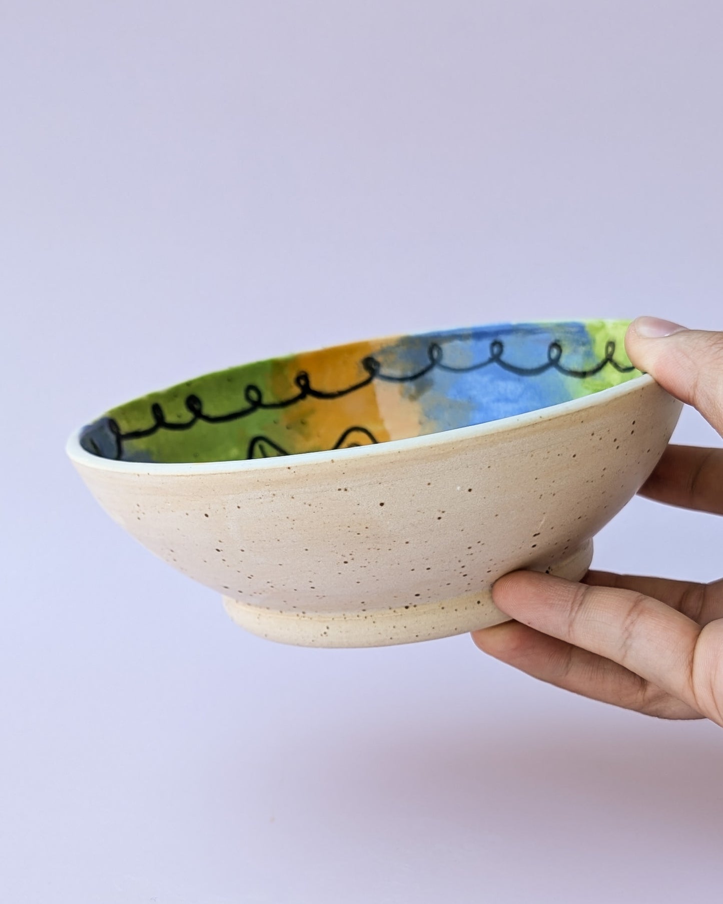 Dreamy Kitty Shallow Bowl no. 3