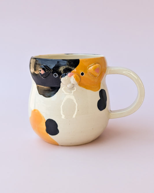 Calico Cat Sculpted Mug no. 2
