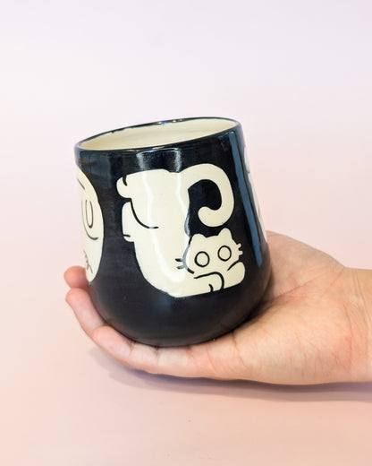 Silly Cats White Cup no. 10