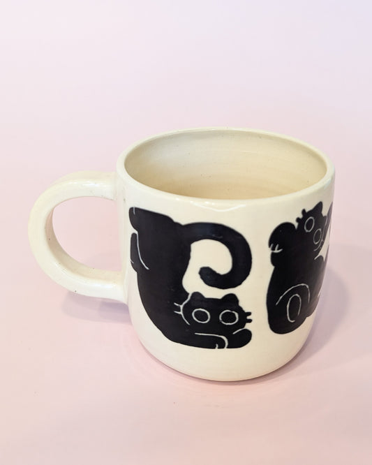 Silly Cats Black Mug no. 14