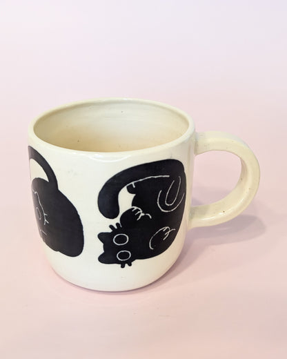Silly Cats Black Mug no. 14