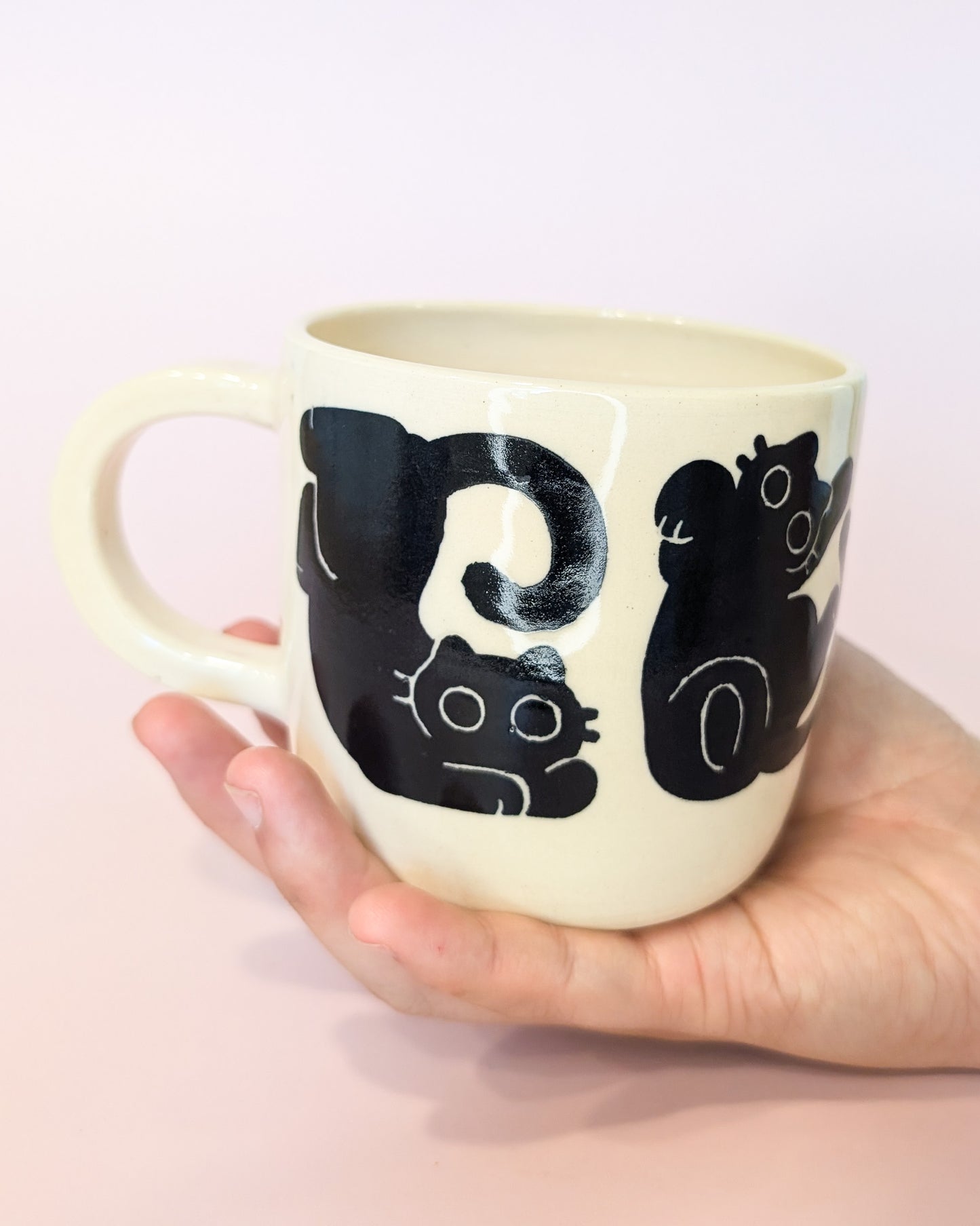 Silly Cats Black Mug no. 14