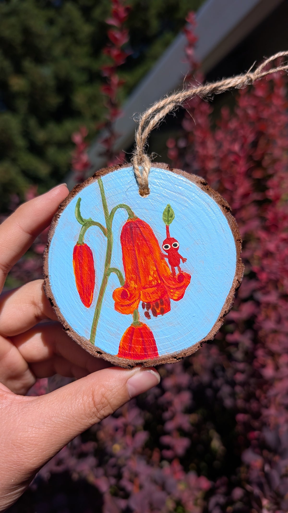 Red Pikmin Bellflower Painting