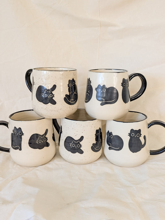 Handful of Black Cats Mugs