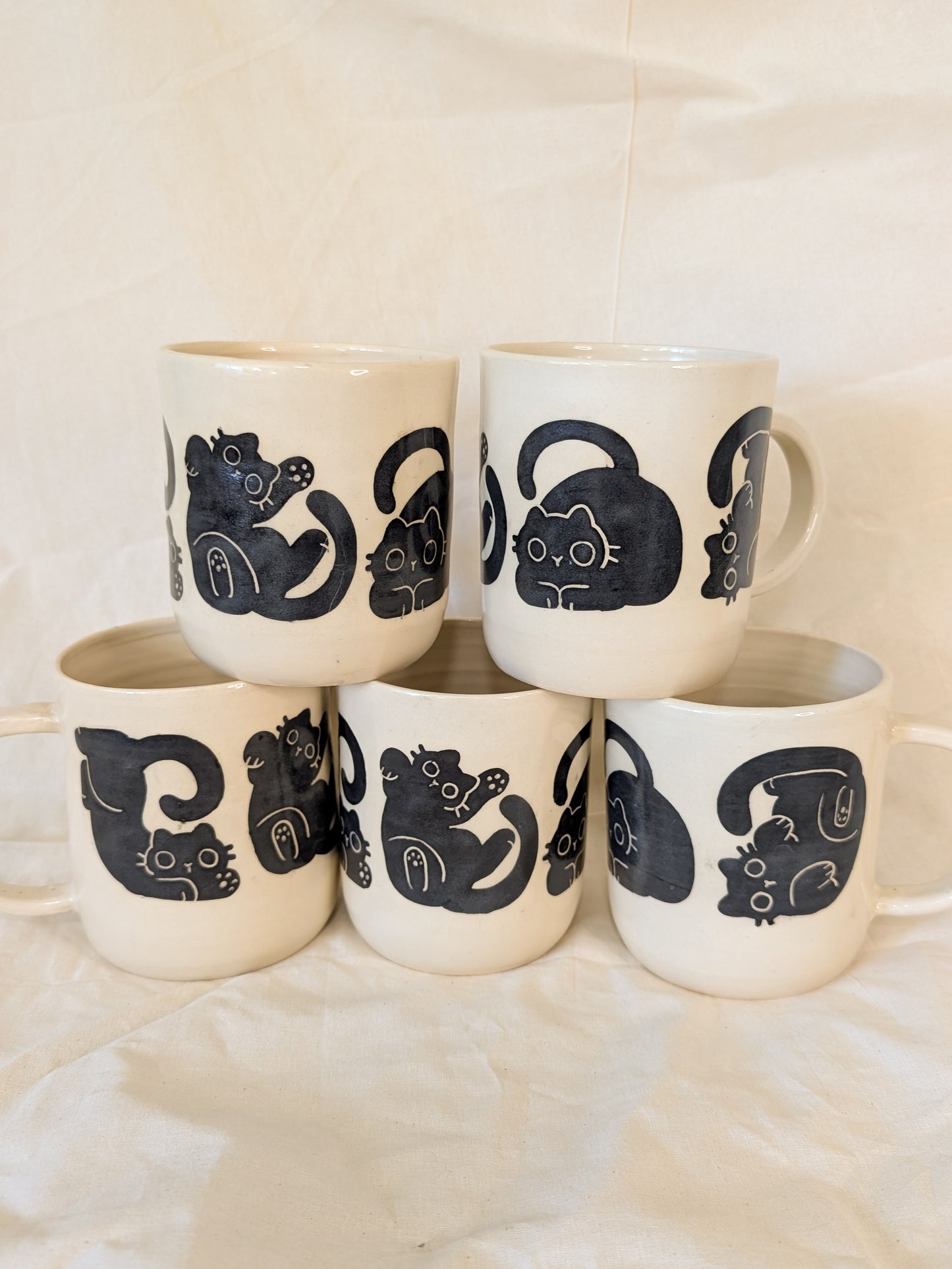 Silly Black Cats Mugs