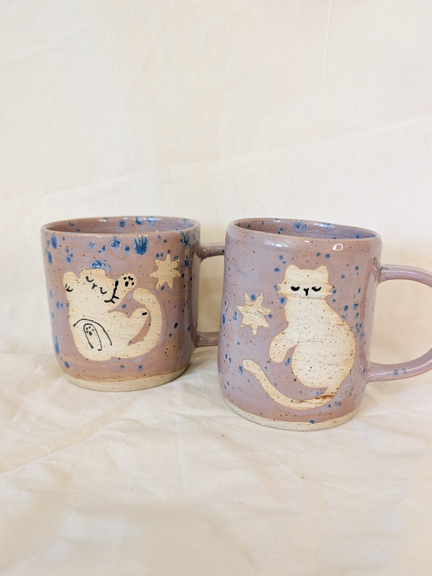 Lilac Speckle Monochrome Mugs
