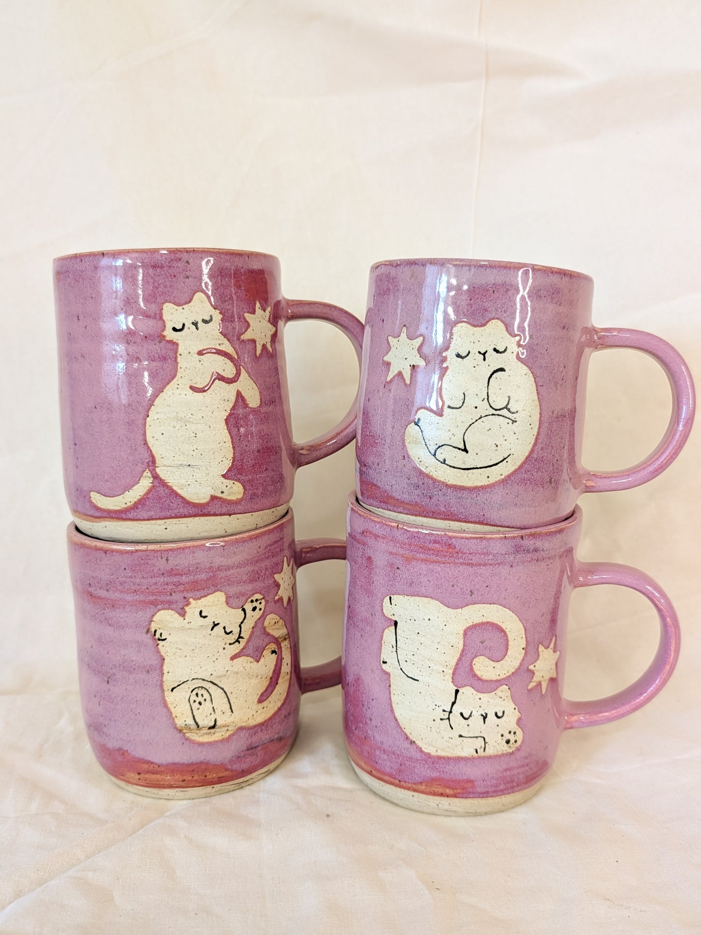 Raspberry Monochrome Mugs