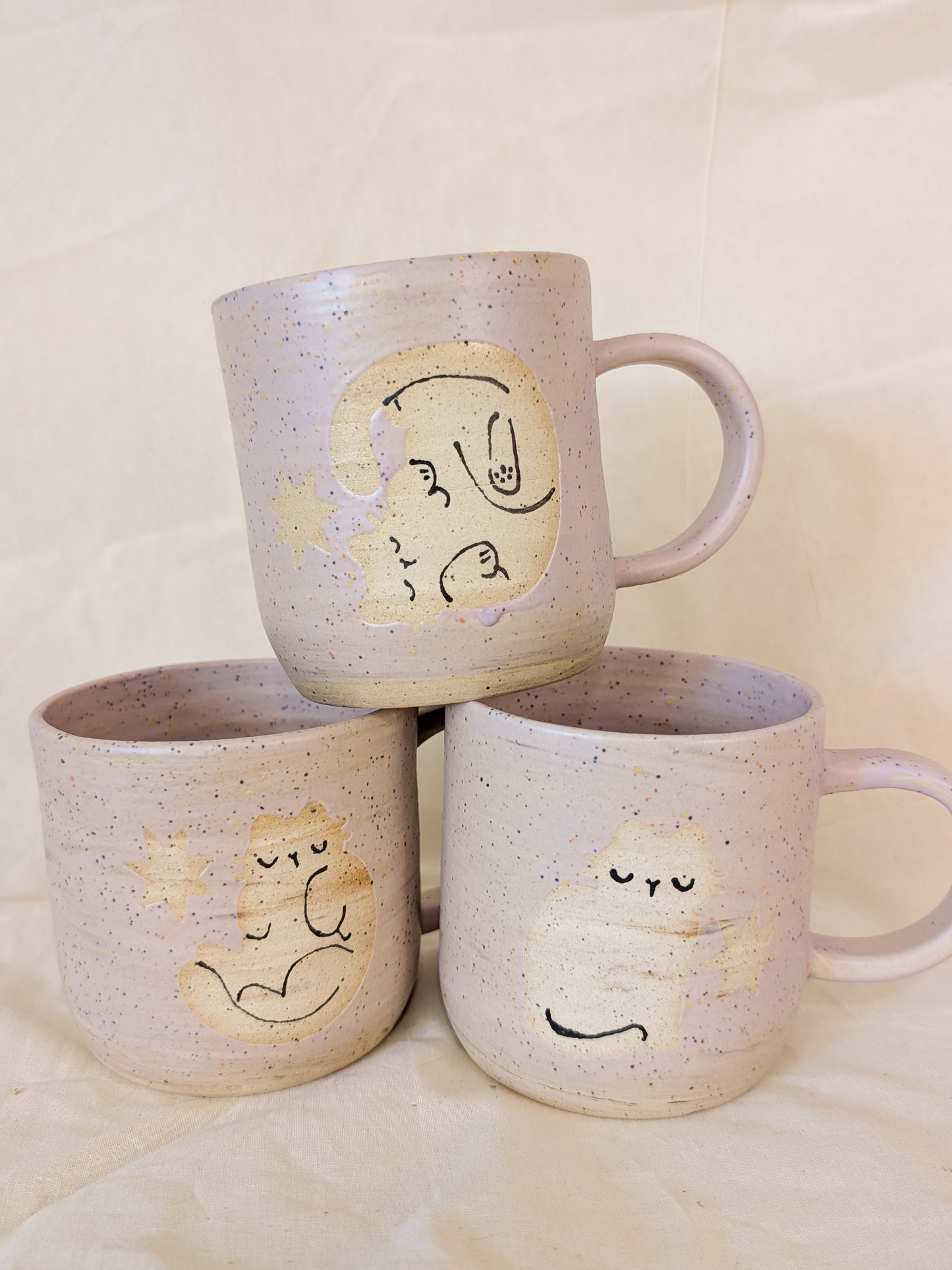 Strawberry Confetti Monochrome Mugs