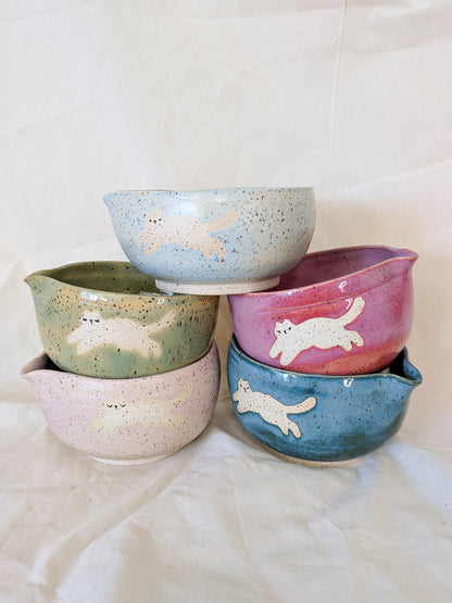 Running Kitties Matcha Bowls