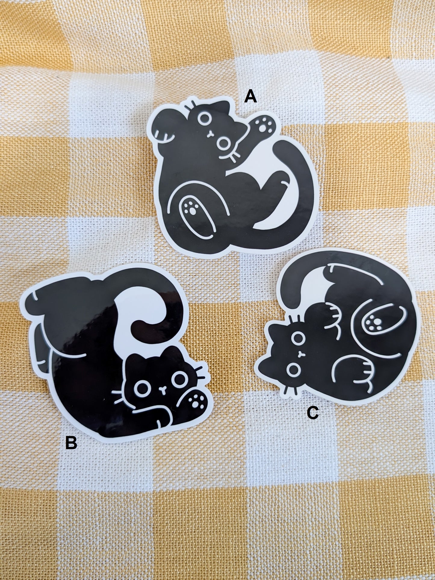 Silly Black Cats Vinyl Stickers