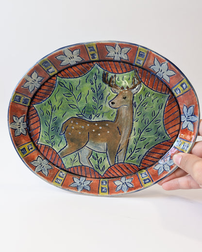 Deer Oval Dish